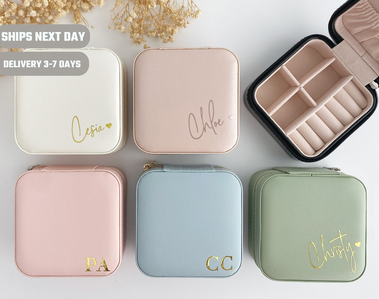 Personalized Jewelry Storage Boxes - Custom Engraving Available