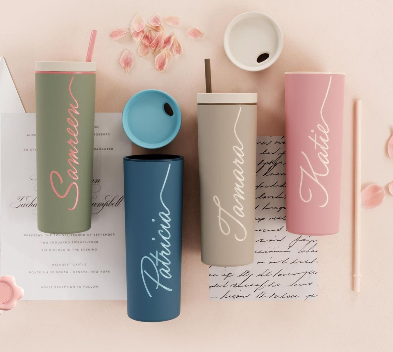 Personalized Name Tumbler Set