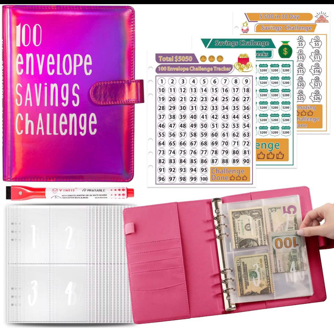Savings Challenge binder- Personalized