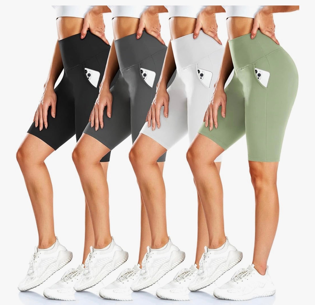 High- waisted Biker shorts with pockets