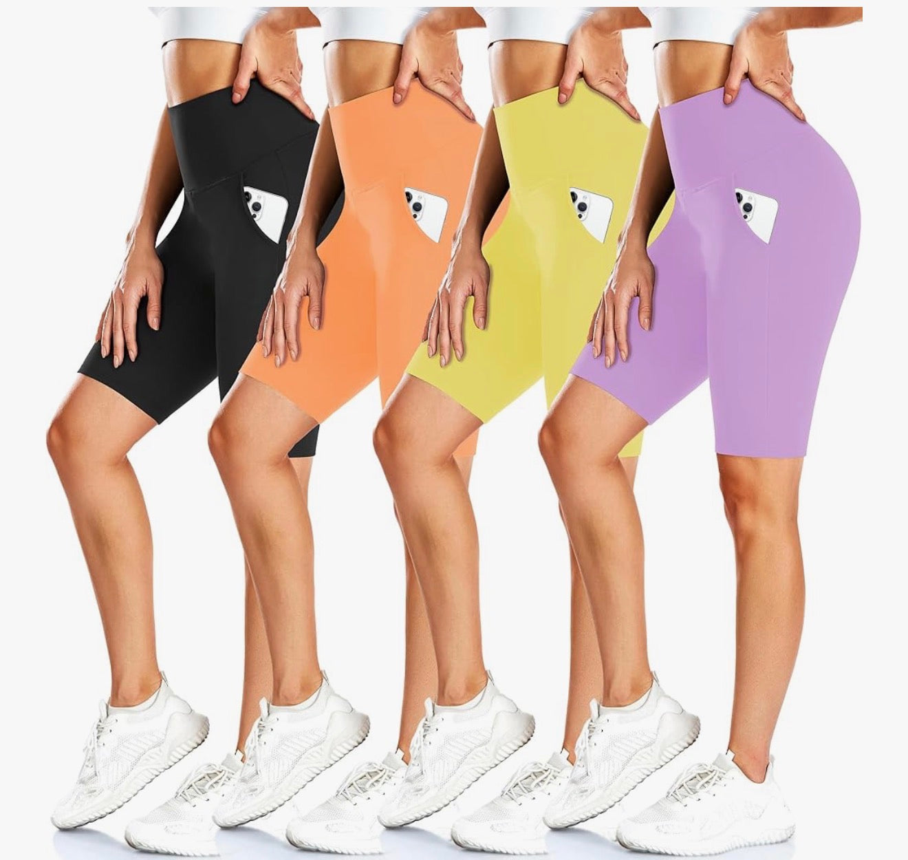 High- waisted Biker shorts with pockets