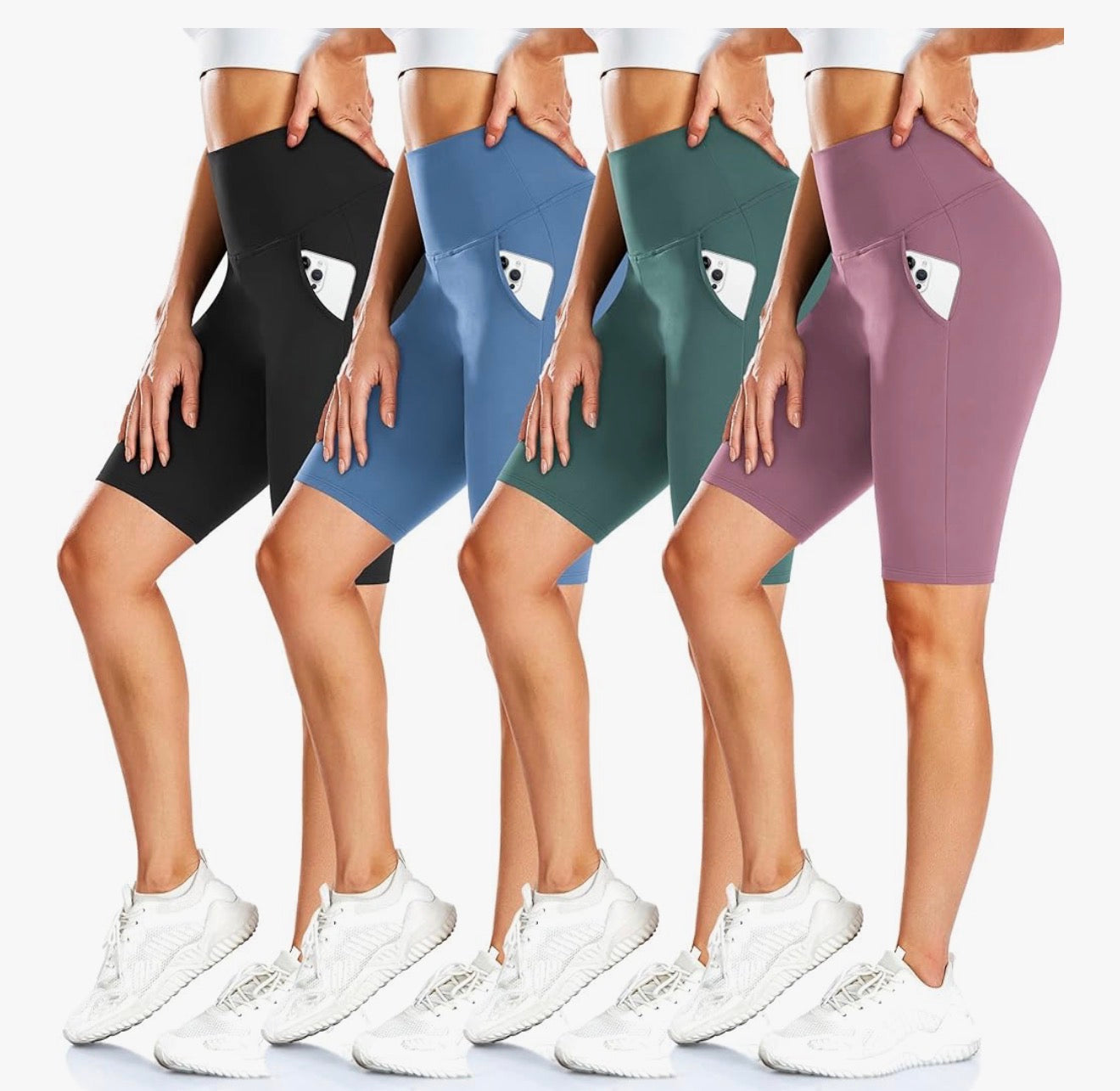High- waisted Biker shorts with pockets
