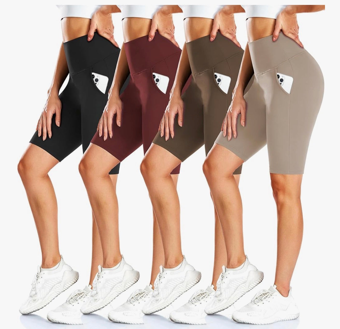 High- waisted Biker shorts with pockets