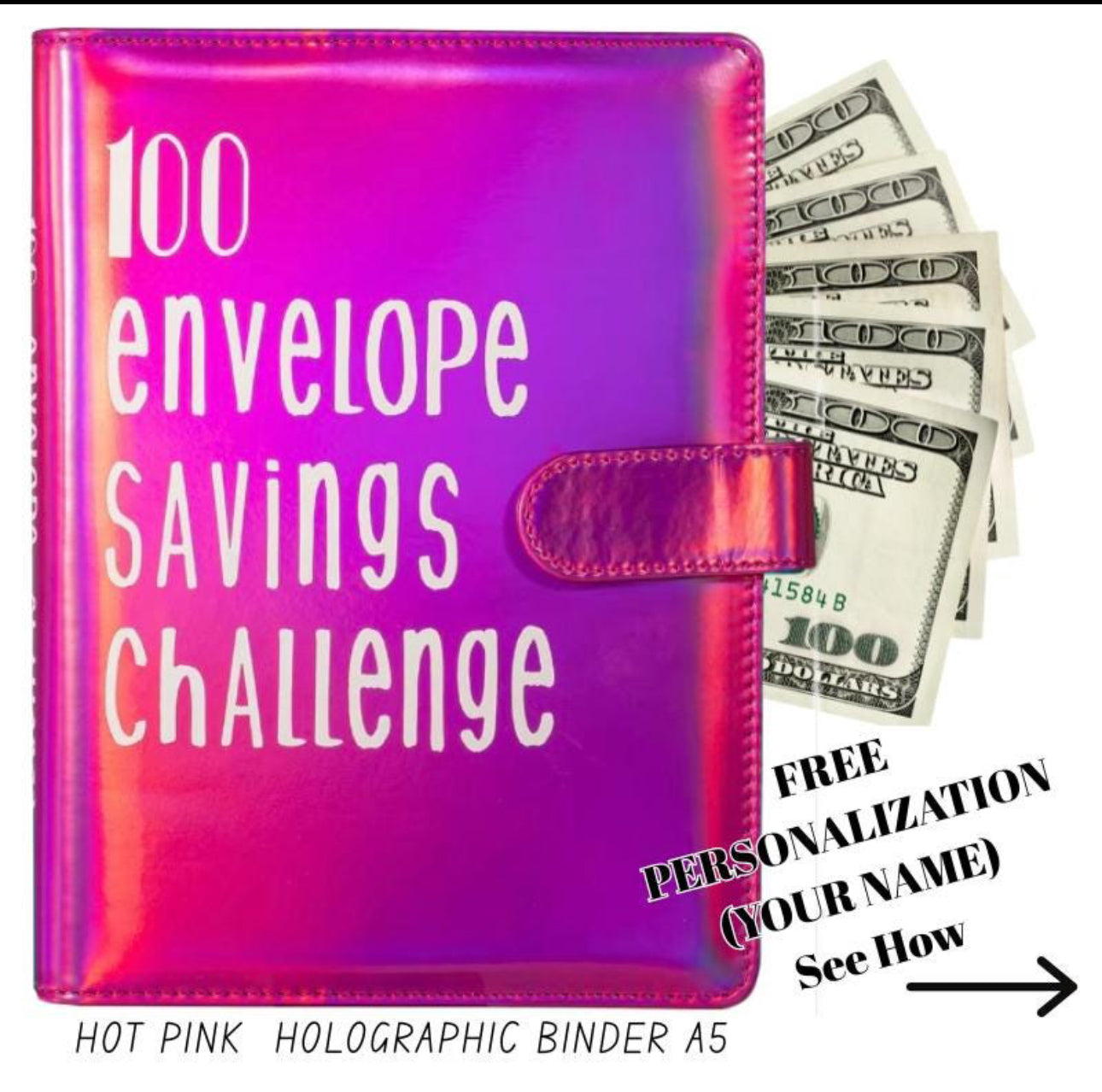 Savings Challenge binder- Personalized