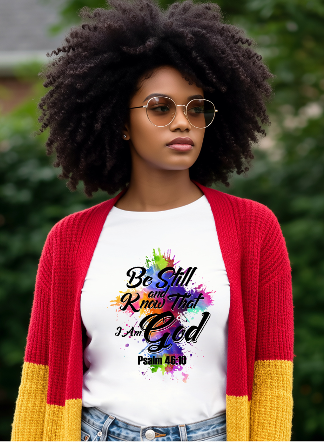 Be Still and Know That I Am God Psalm 46:10 T-shirt