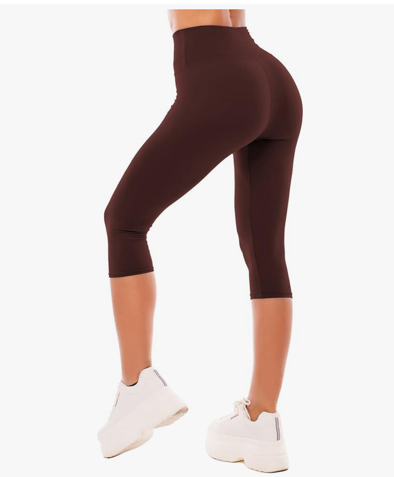 High Waisted Capri Leggings for Women,Buttery Soft