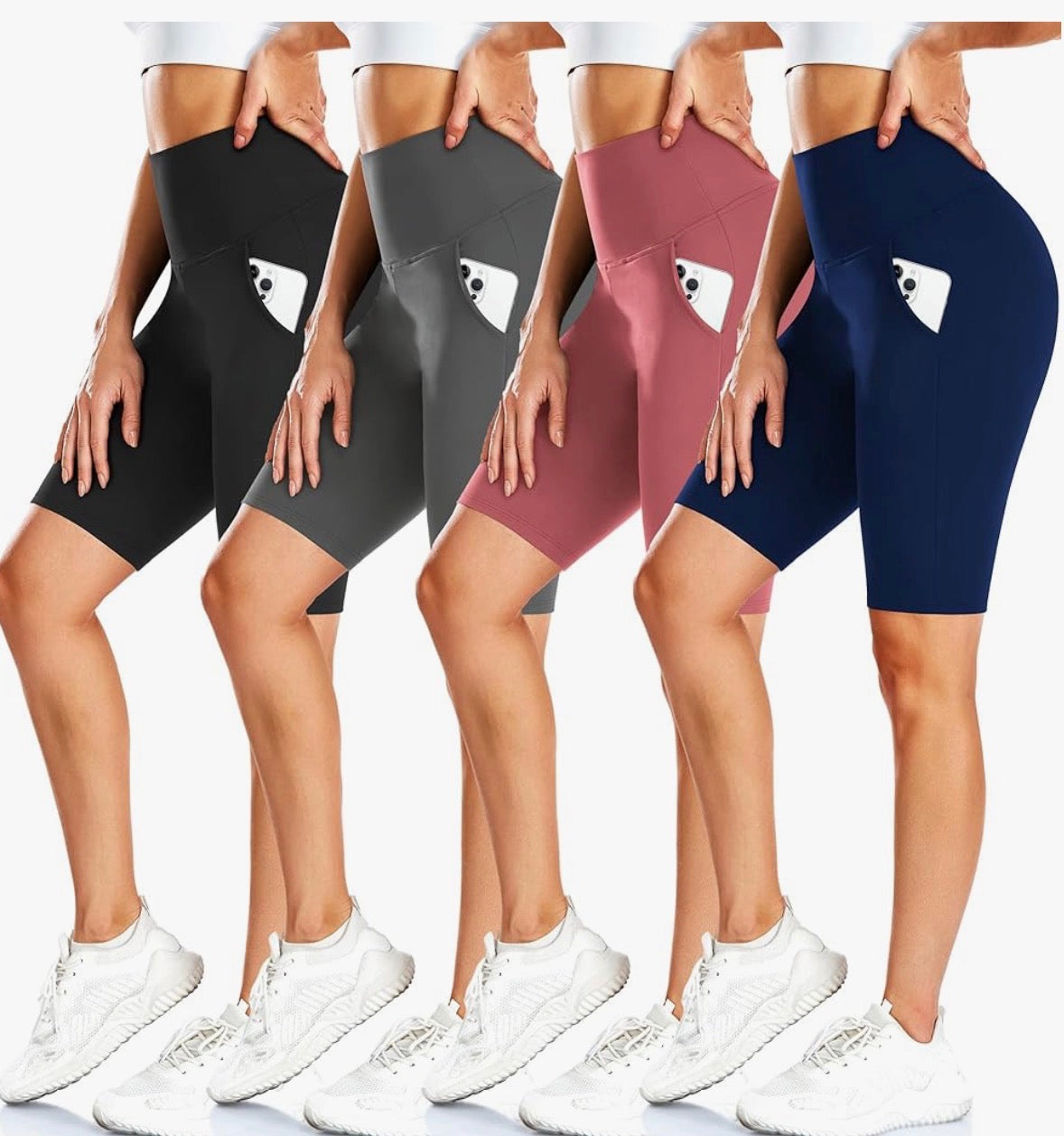 High- waisted Biker shorts with pockets