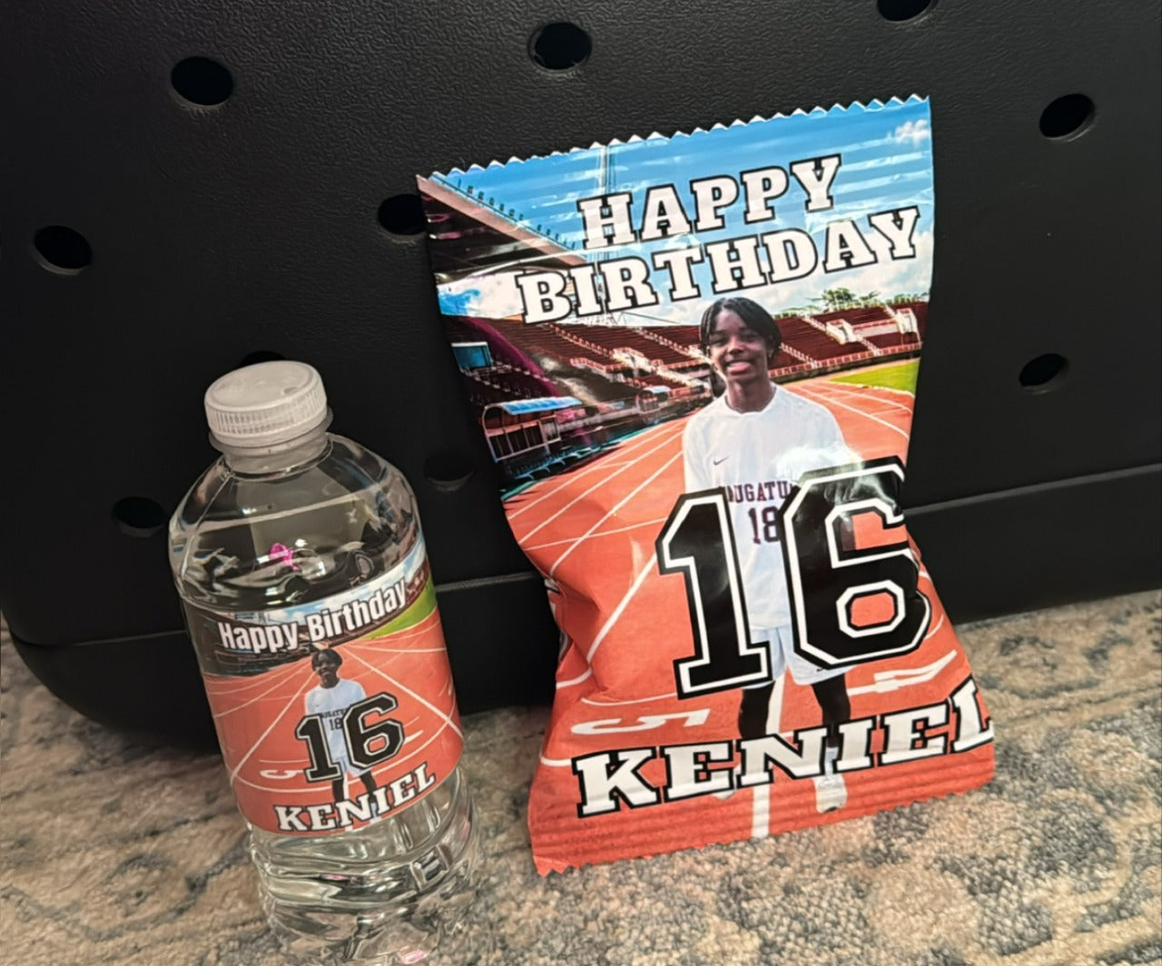 Custom 16th Birthday Water Bottle & Snack Pack