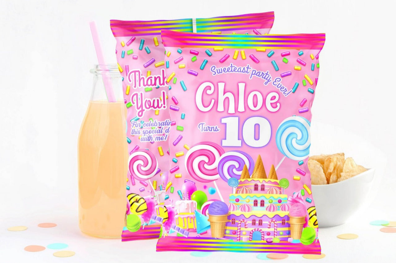 Custom Candyland Birthday Goodie Bags