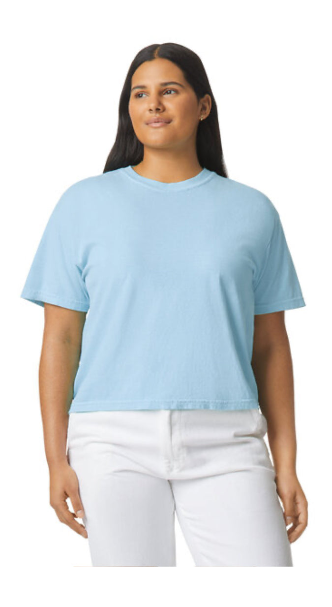 Comfort colors crop topped